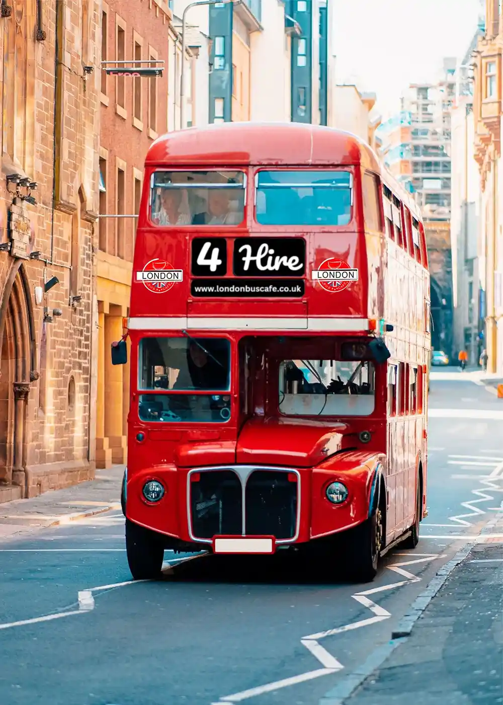 The bus showing 4 Hire